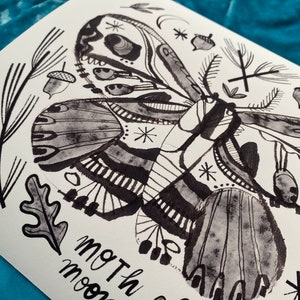 Moth Moon Print - 8x10