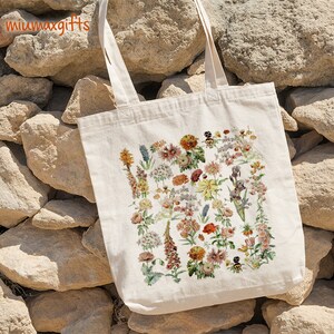 Flower Sage Green Y2K Tote Bag, Floral Abstract Art Bag Flower Sage Green Y2K Tote Bag, Floral Abstract Art Bag