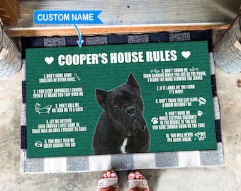 Custom Cane Corso Rug, Cane Corso Personalized Doormat, Cane