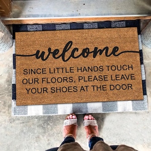 Please Take Off Your Shoes, Remove Your Shoes, No Shoes, Shoes Off, Lose The Shoes, Welcome Doormat, Welcome Mat, Home Decor