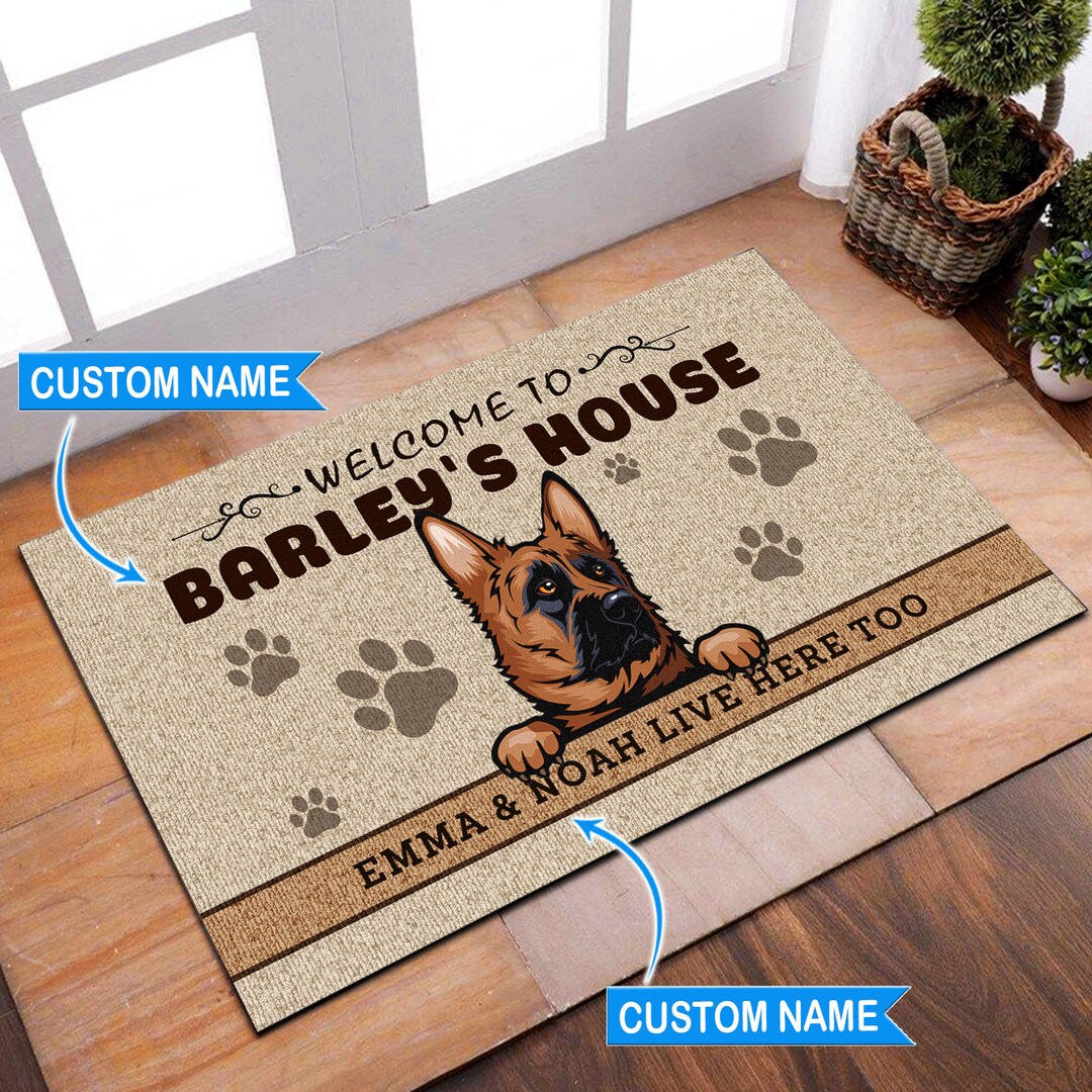 Custom German Shepherd Doormat, German Shepherd Personalized Doormat