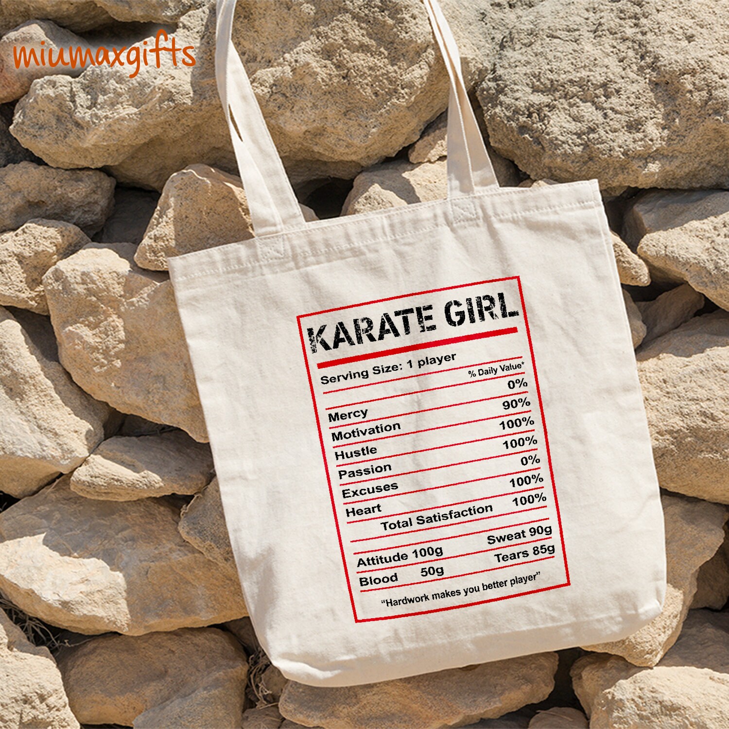 Karate Girl Nutrition Facts Tote Bag Karate Tote Bag Tote Etsy Canada