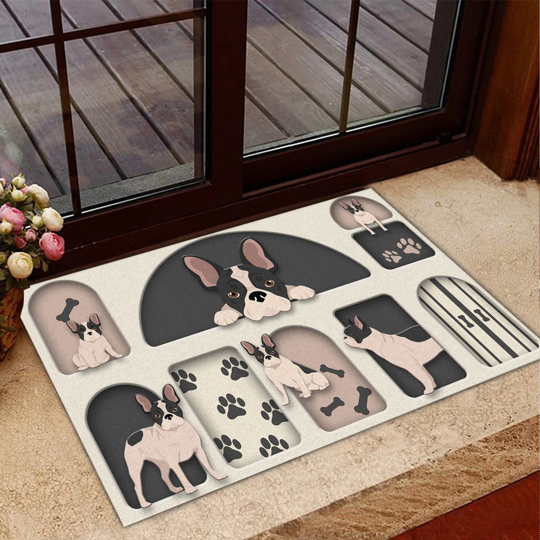 French Bulldog Rug, Cute French Bulldog Doormat, Frenchies Dog ...