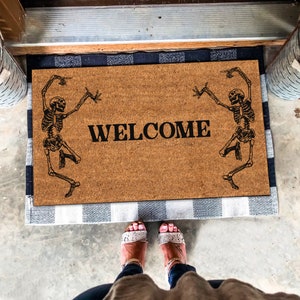 Skeleton Welcome Doormat, Funny Skeleton Doormat, Skeleton Doormat, Funny Rug, Welcome Mat, Front Doormat, Housewarming Gift, New House Gift