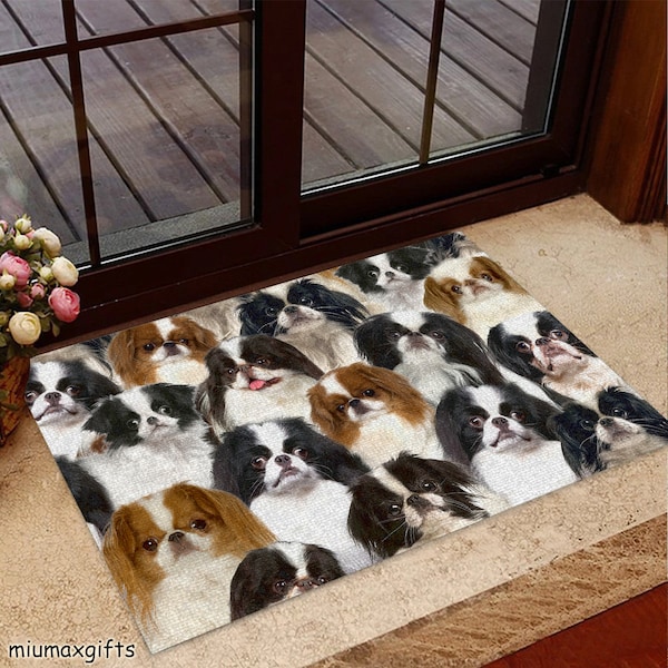 Japanese Chin Doormat, Japanese Chin Rug, Japanese Chin Mat, Perfect Gift For Dog Lovers, Dog Doormat, Home Decor, Funny Dog Mat