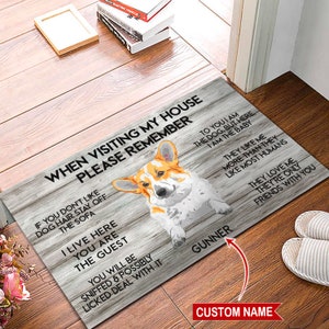 Adorable Corgi Doormat, Adorable Corgi Mat, Adorable Corgi Rug, Funny Doormat, Perfect Gift For Dog Lovers, Dog Rug , Housewarming Gift