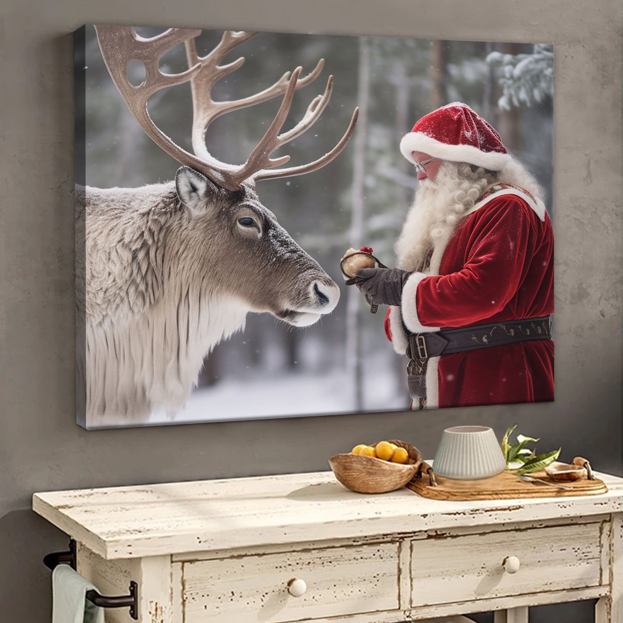 Santa Claus Wall Decor Christmas Diamond Painting 5D Diamond Art 13.7X 13.7  Inch 