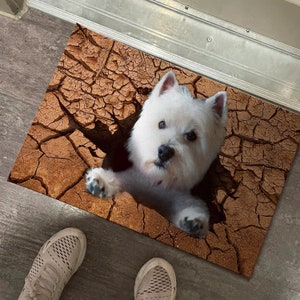 West Highland White Terrier Doormat, Westie Mat, Westie Rug, Gift For Westie Lovers, Dog Doormat, Rug For Home Decor, Housewarming Gift