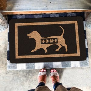 Dachshund Doormat, Dachshund Dog Mat, Home Doormat, Dog Doormat, Dog Lover Gift, Dog Mom Gift, Home Decor, Indoor Outdoor Mat