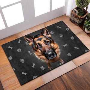 German Shepherd Doormat, Gift For German Shepherd Lovers, Dog Doormat, Rug For Home Decor, Housewarming Gift, Mom Gift, Gift For Dog Lover