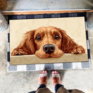 Irish Setter Doormat, Irish Setter Mat, Dog Lover Gift, Gift For Dog Lovers, Dog Dad Gift, Gift For Dad, Dog Mat