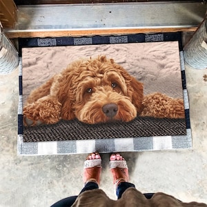 Goldendoodle Doormat, Goldendoodle Mat, Goldendoodle Rug, Dog Welcome Mat, Perfect Gift For Dog Lovers, Housewarming Gift, Doodle Lover Gift