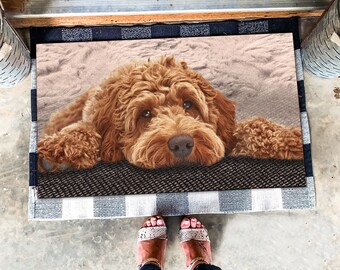 Goldendoodle Doormat, Goldendoodle Mat, Goldendoodle Rug, Dog Welcome Mat, Perfect Gift For Dog Lovers, Housewarming Gift, Doodle Lover Gift