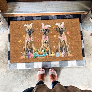 Easter Great Dane Mat, Cute Great Dane Easter Doormat, Dog Lover Gift, Dog Doormat, Easter Gifts, Dog Lover Gifts