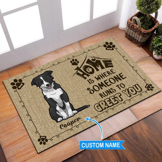 Dog Bowl Mat Personalized Pet Mat Dog Place Mat Dog Line -  in 2023