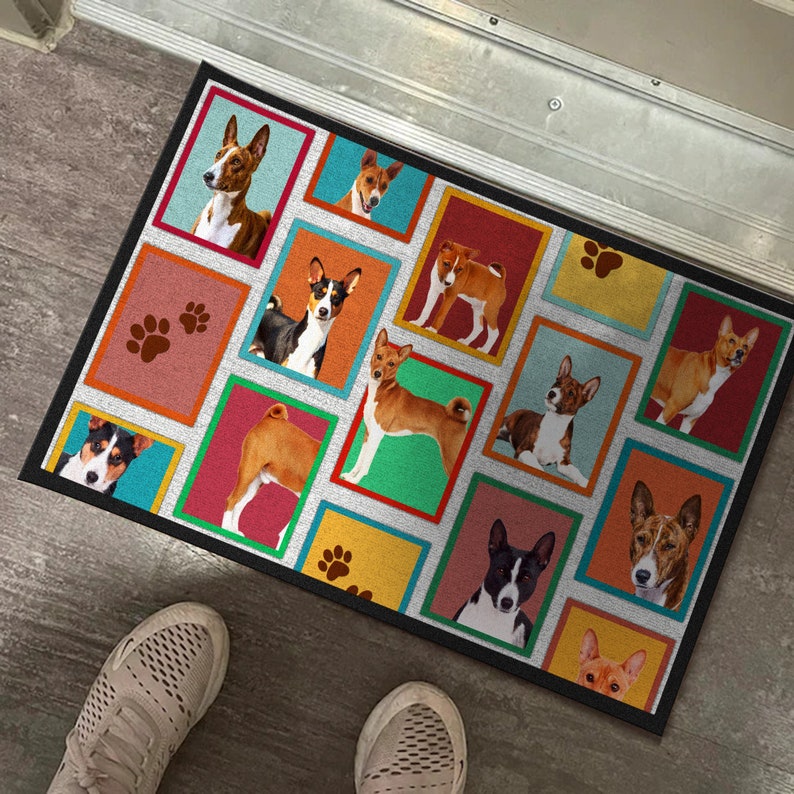 Basenji Rug, Basenji Mat, Basenji Doormat, Dog Aesthetic Doormat, Perfect Gift For Dog Lovers, Dog Doormat, Doormat Home, Housewarming Gift image 4