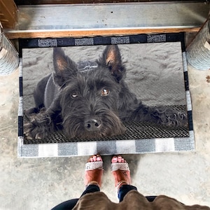 Scottish Terrier Doormat, Scottish Terrier Mat, Scottish Terrier Rug, Dog Welcome Mat, Gift For Dog Lover, Housewarming Gift, Scotty Doormat