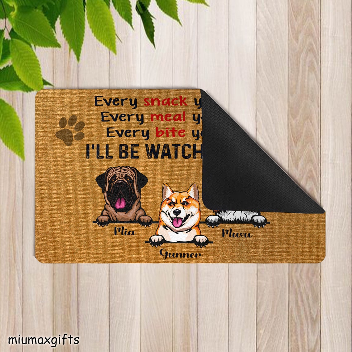 Personalized Dog Doormat Custom Dog Doormat I'll Be Etsy