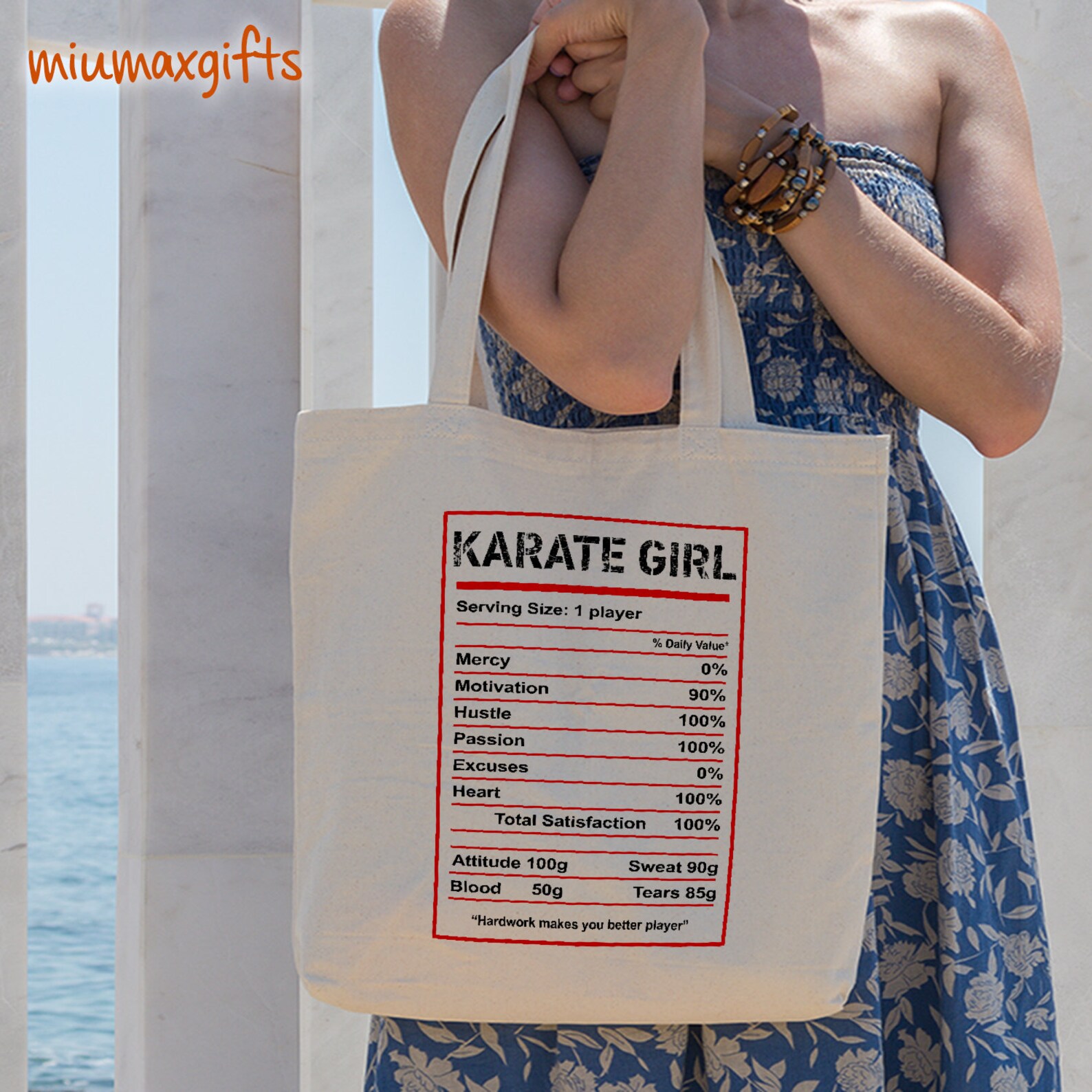Karate Girl Nutrition Facts Tote Bag Karate Tote Bag Tote Etsy Canada