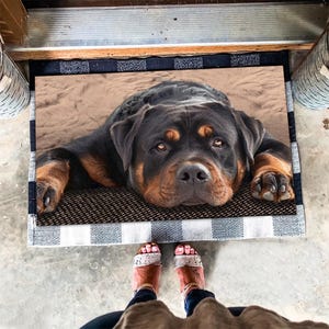 Rottweiler Rug, Rottweiler Doormat, Rottweiler Mat, Dog Lover