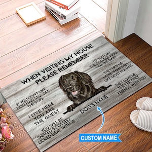 Flat Coated Retriever Doormat, Flat Coated Retriever Mat, Dog Rug, Visiting  My House Mat, Perfect Gift For Dog Lovers, Housewarming Gift
