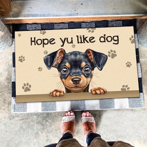 Zwergpinscher Fußmatte, Hope Yu Like Dog Fußmatte, Zwergpinscher Matte, Hundeliebhaber Geschenke, Hundematte, Home Decor