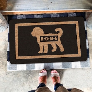 Goldendoodle Doormat, Goldendoodle Dog Mat, Home Doormat, Dog Doormat, Dog Lover Gift, Dog Mom Gift, Home Decor, Indoor Outdoor Mat