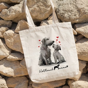 Irish Wolfhound Tote Bag, Irish Wolfhound Dog Mom Essentials Tote Bag,Dog Mom Tote Bag,Dog Mama Tote Bag For Dog Lover Gift For Dog Mom Gift
