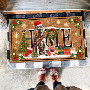 Christmas Great Dane Mat, Cute Great Dane Doormat Christmas, Great Dane Xmas Rug, Dog Lover Gifts, Christmas Dog Doormat, Christmas Gifts