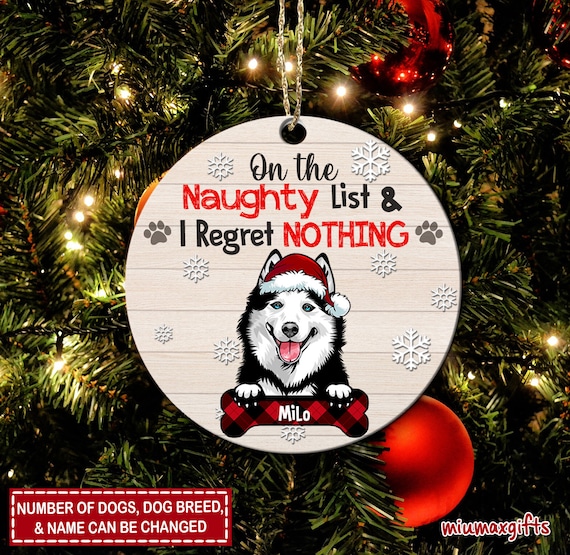 On The Naughty List I Regret Nothing Husky Christmas Gift T-Shirt On The Naughty List I Regret Nothing Husky Christmas Gift T-Shirt