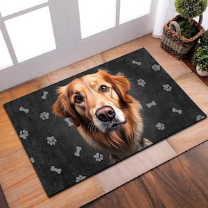 Golden Retriever Doormat, Gift For Golden Retriever Lovers, Dog Doormat, Rug For Home Decor, Housewarming Gift, Mom Gift, Gift For Dog Lover