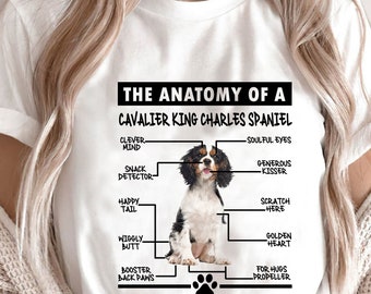 The Anatomy Of Cavalier King Charles Spaniel Shirt, Anatomy Of Dog Shirt, Women Tshirt, Dog Lover Shirt, Dog Mom Shirt, Gift For Her