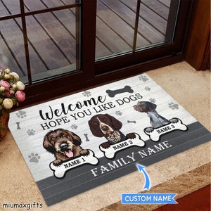 Germany Shorthaired Pointer Doormat, Hope You Like Dog Mat, Personalized Dog Doormat, Dog Rug, Gift For Dog Lover, Housewarming Gift