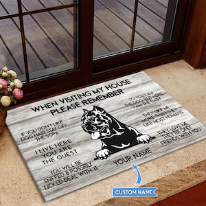 Cane Corso Rug, Cane Corso Doormat, Visiting My House Doormat, Perfect Gift For Dog Lovers, Dog Doormat, Doormat Home Decor, Funny Dog Mat