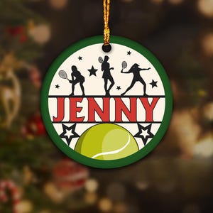 Personalisierter Tennis Schmuck, Tennis Ornament Weihnachtsverzierung, Tennis Geschenk für Tennisspieler, Tennis-Liebhaber-Geschenk, Weihnachtsgeschenk