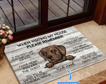 Labrador Retriever Rug, Labrador Retriever Doormat, Visiting My House Mat, Perfect Gift For Dog Lovers, Dog Doormat, Mat For Home Decor