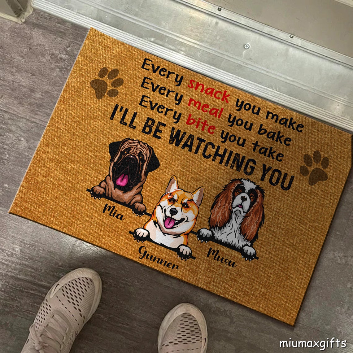 Personalized Dog Doormat Custom Dog Doormat I'll Be Etsy