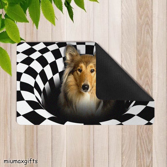 Personalized House Mat Rough Collie Mat Rough Collie Doormat Funny Dog Mat Rough Collie Rug Perfect Gift For Dog Lovers Dog Rug