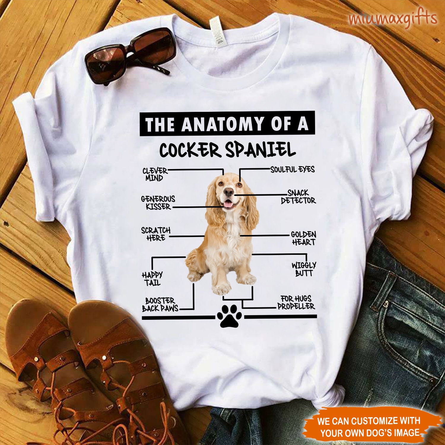 The Anatomy of Cocker Spaniel Shirt Cocker Spaniel Shirt Anatomy of Dog Shirt Women Tshirt Dog Lover Shirt Dog Mom Shirt Gift for Her Etsy