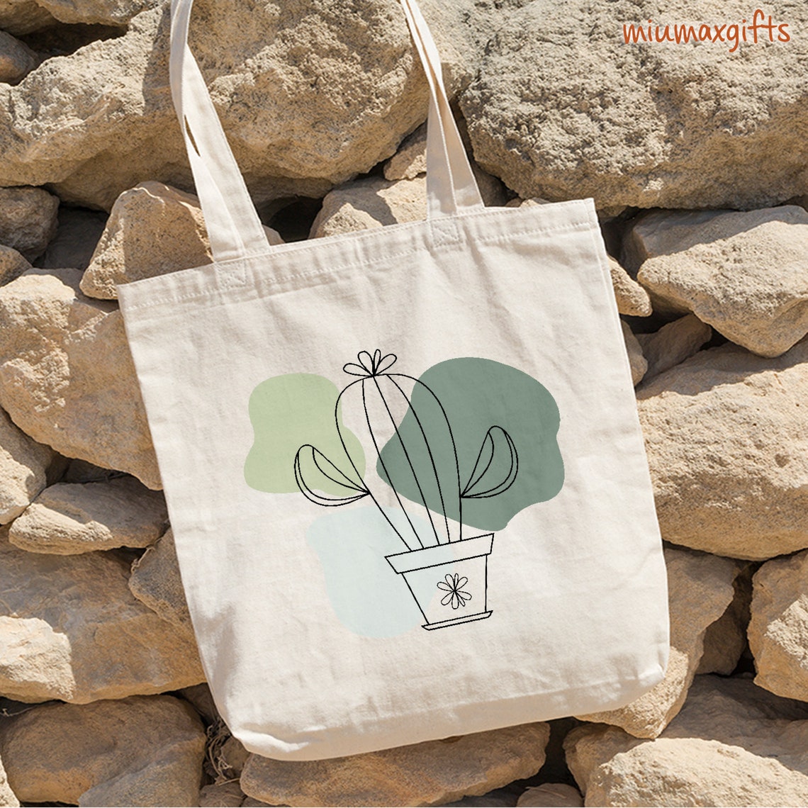 Cactus Sage Green Y2K Tote Bag Plant Abstract Art Bag Sage - Etsy