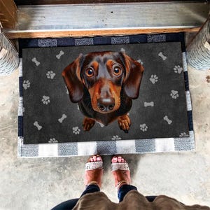 Dachshund Doormat, Gift For Dachshund Lovers, Dog Doormat, Rug For Home Decor, Housewarming Gift, Mom Gift, Gift For Dog Lover