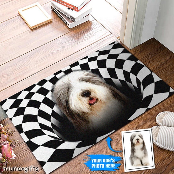 Felpudo de perro de foto 3D alfombra de perro pastor inglés - Etsy México