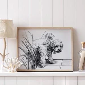 Goldendoodle Pooping On The Grass Poster, Goldendoodle Canvas, Funny Goldendoodle Wall Art, Goldendoodle Dog Decor, Goldendoodle Wall Art