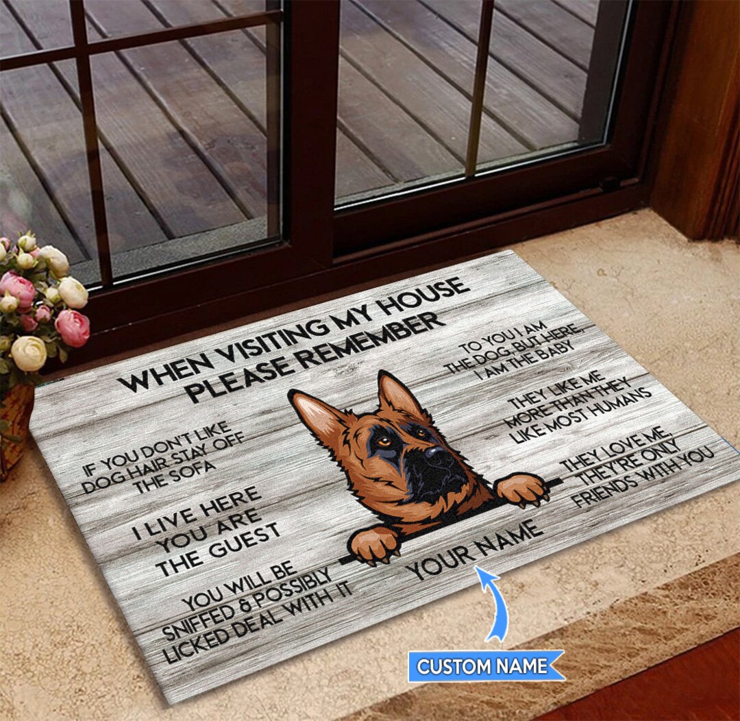 German Shepherd Doormat Germany Shepherd Rug Visiting My Etsy