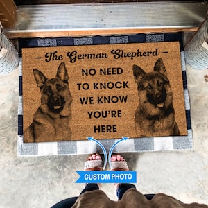 Custom German Shepherd Doormat, Personalized Doormat, German Shepherd Rug Custom Dog Doormat German shepherd Dog Lover Gift Shepherd Doormat