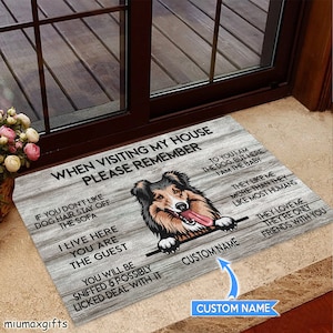 Felpudo de Pastor de Shetland, Felpudo de Pastor de Shetland, Felpudo para visitantes, Regalo perfecto para amantes de los perros, Felpudo para perros, Felpudo de inauguración