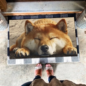 Cute Shiba Inu Doormat, Shiba Inu Mat, Shiba Inu Rug, Shiba Inu Welcome Mat, Perfect Gift For Dog Lovers, Shiba Inu Lover Gifts, Welcome Mat