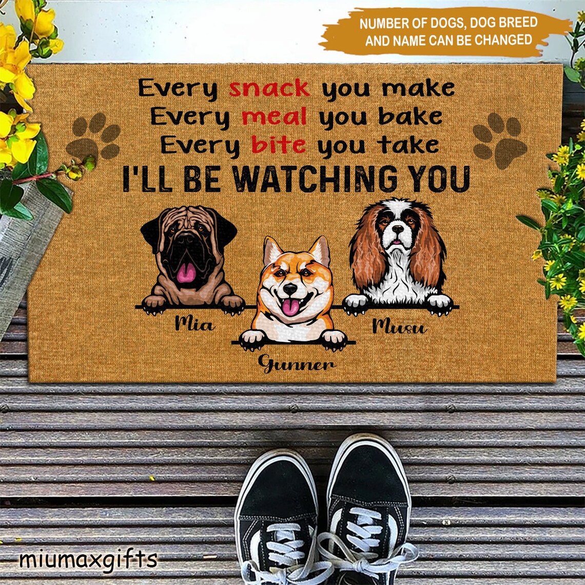 Personalized Dog Doormat Custom Dog Doormat I'll Be Etsy