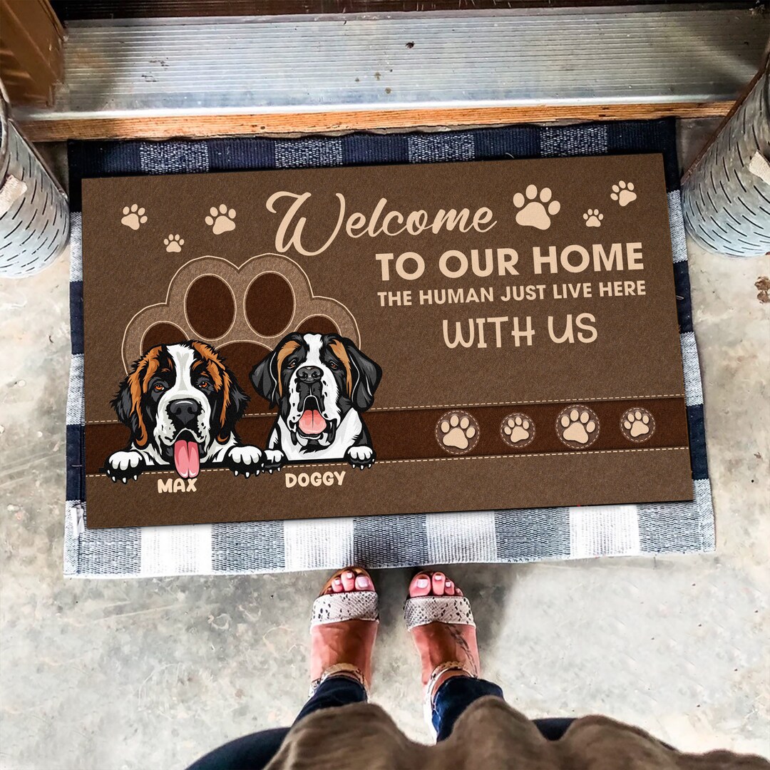 Saint Bernard Doormat, Saint Bernard Mat, Saint Bernard Dog Mat