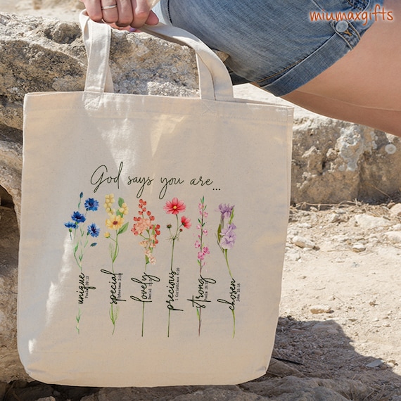 GOWA 3 Religious Themed Inspirational Christian Tote Bags for